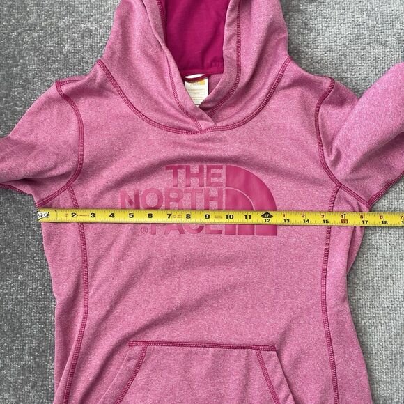 The North Face Hoodie Womens Small Pink Hooded Sweatshirt Pullover Sweater Logo - Picture 5 of 8